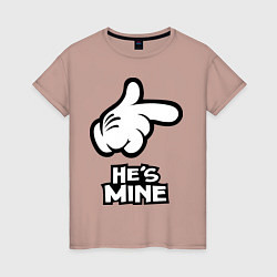 Женская футболка He's mine hand