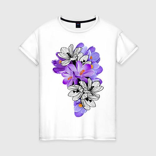 Женская футболка Krokus Flower / Белый – фото 1