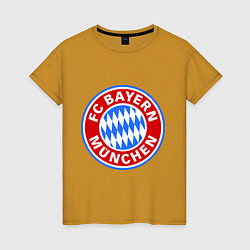 Футболка хлопковая женская Bayern Munchen FC, цвет: горчичный