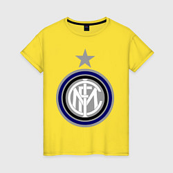 Футболка хлопковая женская Inter FC, цвет: желтый