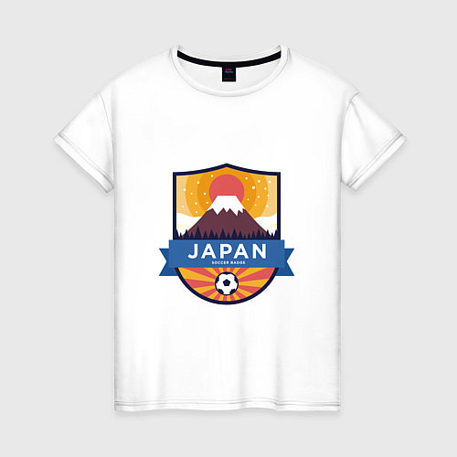 Женская футболка Japan: Soccer badge / Белый – фото 1