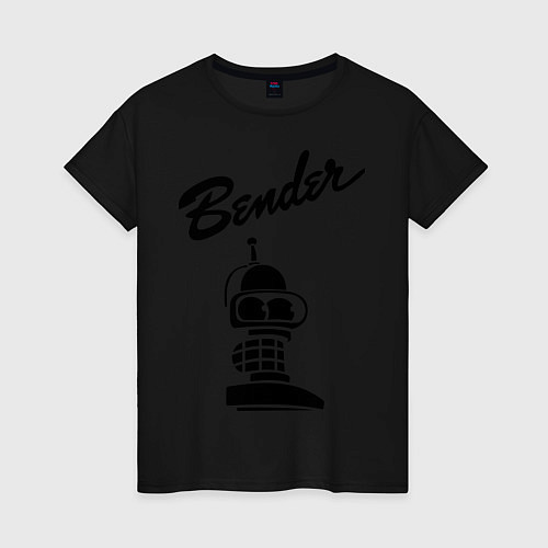 Женская футболка Bender monochrome / Черный – фото 1