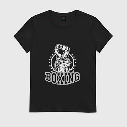 Футболка хлопковая женская Black Boxing, цвет: черный