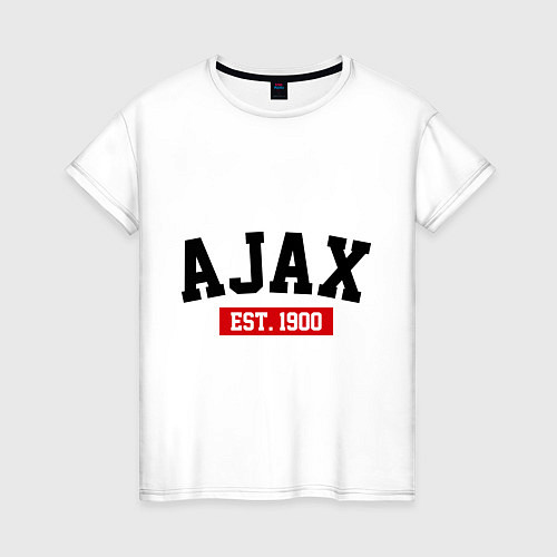 Женская футболка FC Ajax Est. 1900 / Белый – фото 1