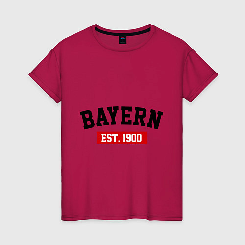 Женская футболка FC Bayern Est. 1900 / Маджента – фото 1