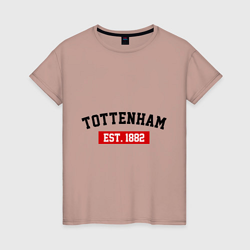 Женская футболка FC Tottenham Est. 1882 / Пыльно-розовый – фото 1