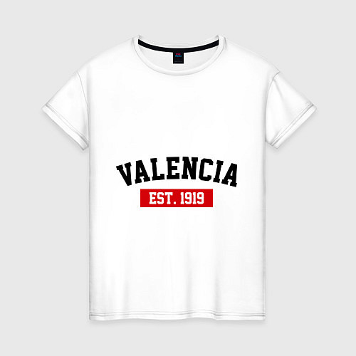 Женская футболка FC Valencia Est. 1919 / Белый – фото 1