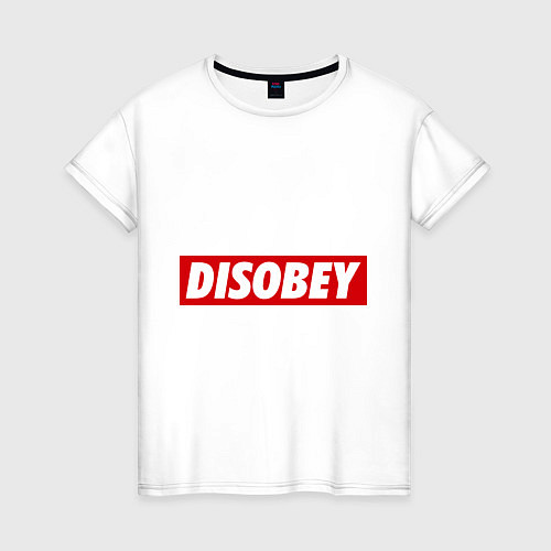 Женская футболка Disobey / Белый – фото 1