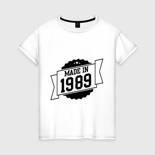 Женская футболка Made in 1989 / Белый – фото 1