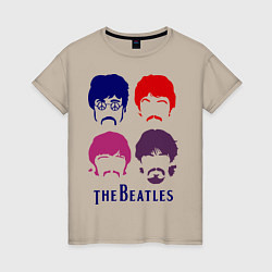 Женская футболка The Beatles faces