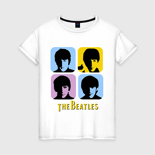 Женская футболка The Beatles: pop-art / Белый – фото 1