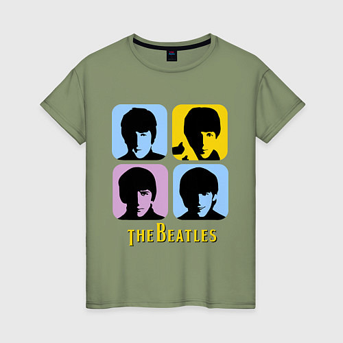 Женская футболка The Beatles: pop-art / Авокадо – фото 1