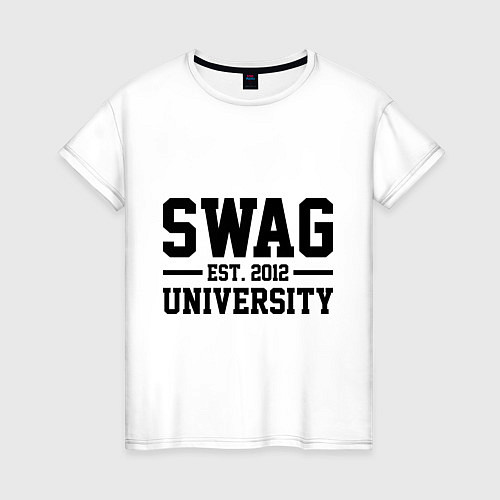 Женская футболка Swag University / Белый – фото 1