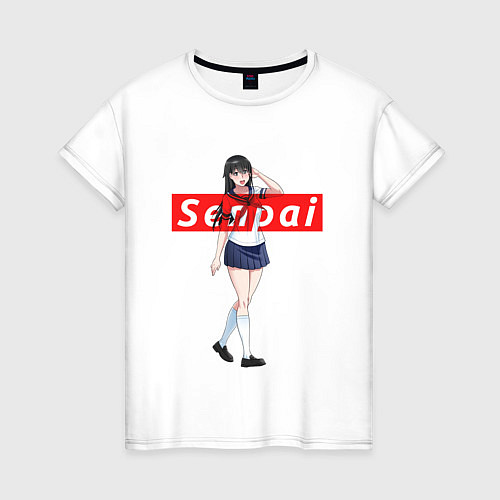 Женская футболка Senpai Kawai / Белый – фото 1