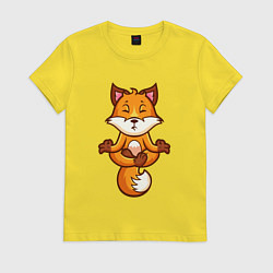 Женская футболка Лисиная йога