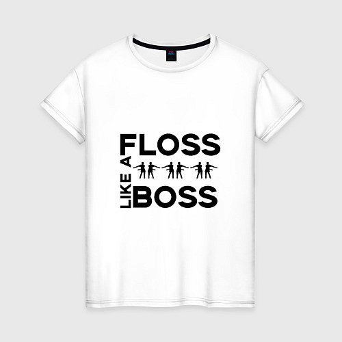 Женская футболка Floss like a boss / Белый – фото 1