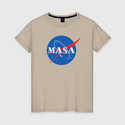 Футболка хлопковая женская NASA: Masa, цвет: миндальный