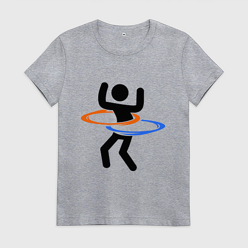 Женская футболка Portal Рoops / Меланж – фото 1