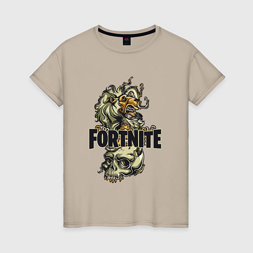 Женская футболка Fortnite Skull / Миндальный – фото 1