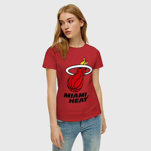 Женская футболка Miami Heat-logo / Красный – фото 3