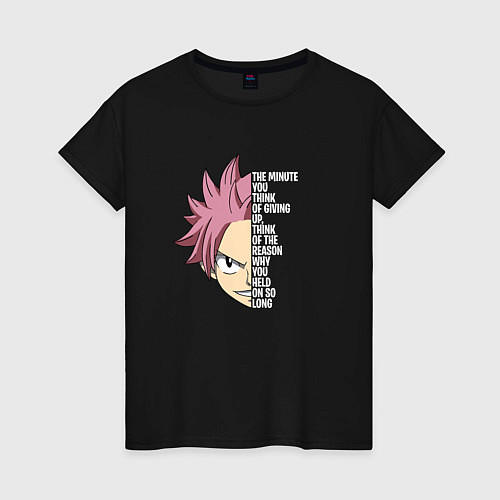 Женская футболка Natsu Quote / Черный – фото 1