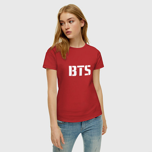 Женская футболка BTS / Красный – фото 3