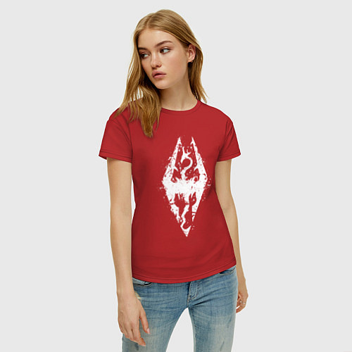 Женская футболка TES Dragon / Красный – фото 3