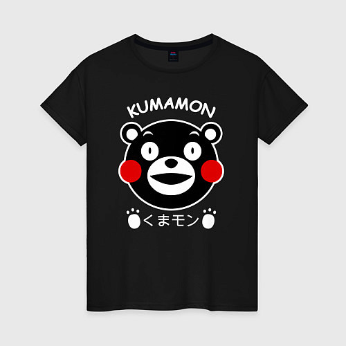 Женская футболка Kumamon / Черный – фото 1