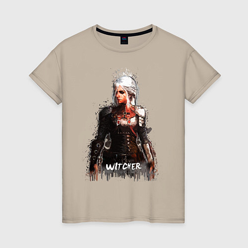 Женская футболка Witcher Girl / Миндальный – фото 1