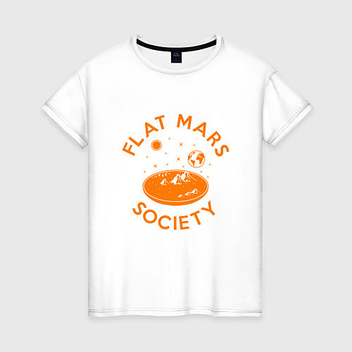 Женская футболка Flat Mars Society / Белый – фото 1