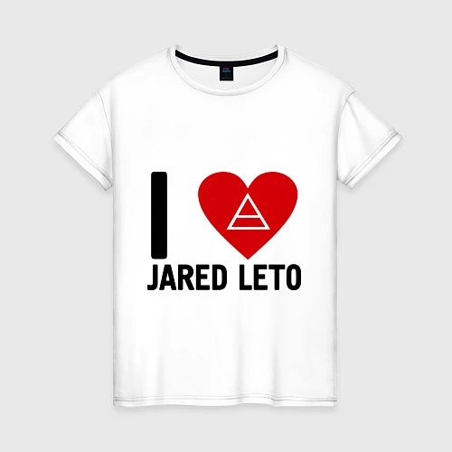 Женская футболка I love Jared Leto / Белый – фото 1