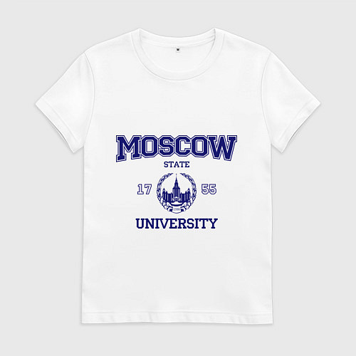 Женская футболка MGU Moscow University / Белый – фото 1