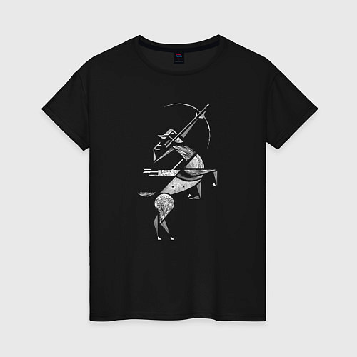 Женская футболка Звездный Стрелец / Черный – фото 1