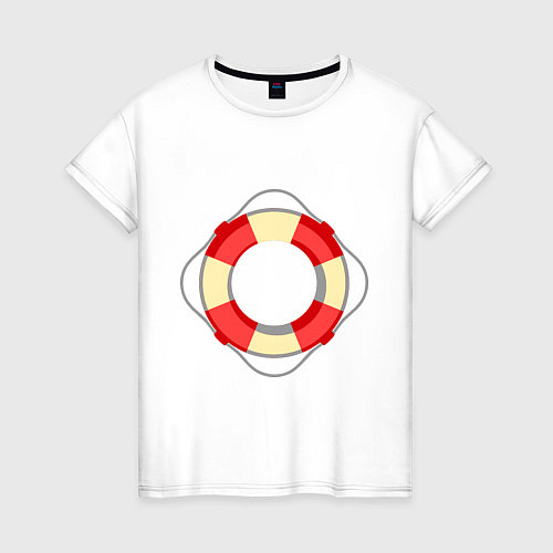 Женская футболка Спасательный круг / Белый – фото 1