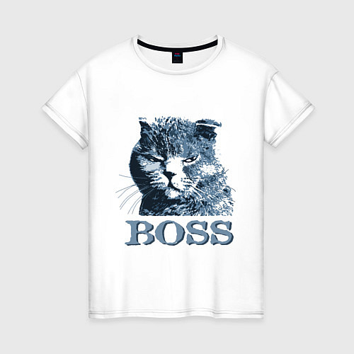 Женская футболка Boss cat / Белый – фото 1