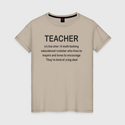 Женская футболка Teacher