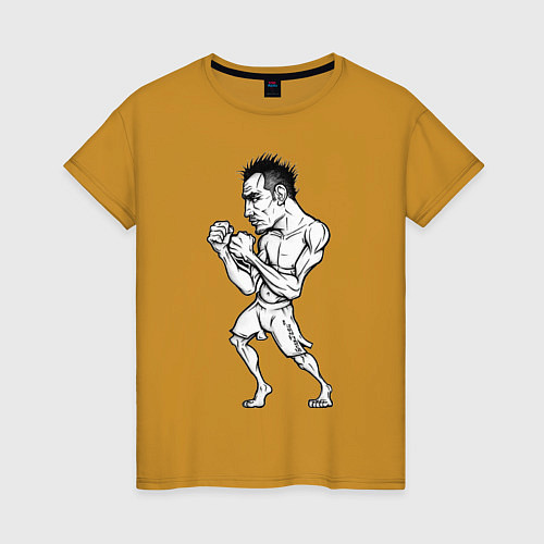 Женская футболка Tony Ferguson art / Горчичный – фото 1