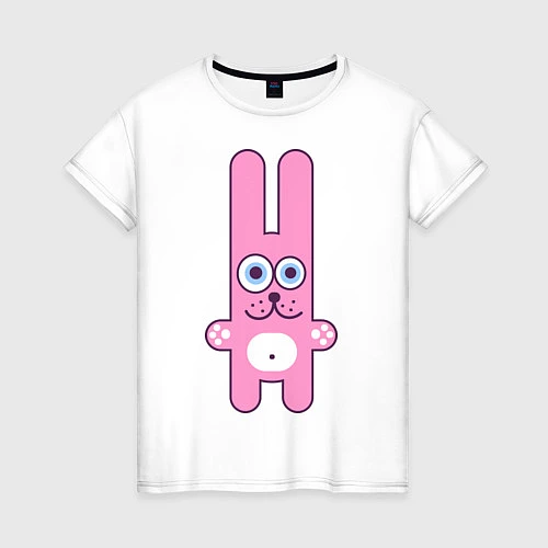 Женская футболка Веселый заяц / Белый – фото 1