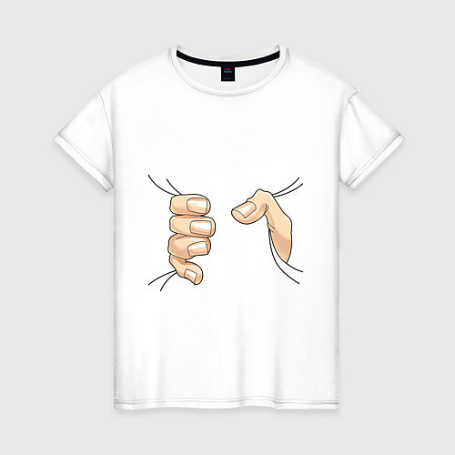 Женская футболка Захват рукой / Белый – фото 1
