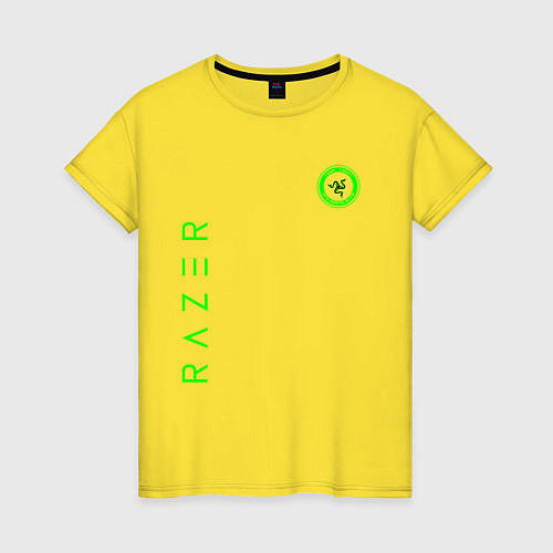 Женская футболка RAZER / Желтый – фото 1