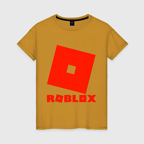 Женская футболка Roblox Logo / Горчичный – фото 1