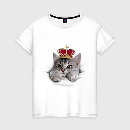 Женская футболка Pretty kitten / Белый – фото 1