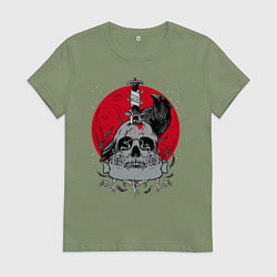 Женская футболка Ворон