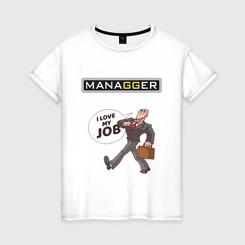 Женская футболка MANAGGER / Белый – фото 1
