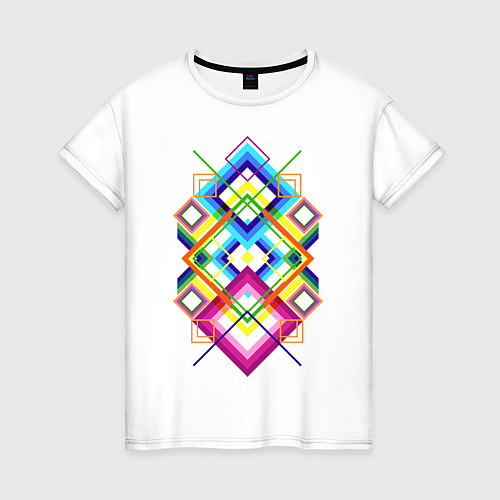 Женская футболка Geometric drawing / Белый – фото 1