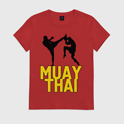 Футболка хлопковая женская Muay Thai, цвет: красный