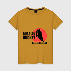 Женская футболка Russian hockey