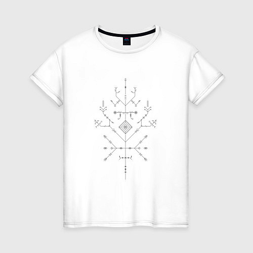 Женская футболка Славянский узор V2 / Белый – фото 1