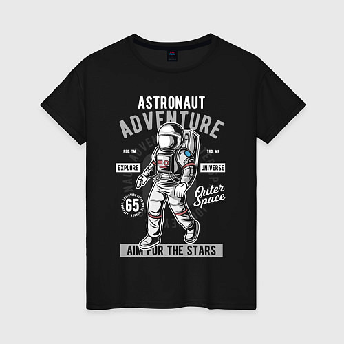 Женская футболка Astronaut Adventure / Черный – фото 1