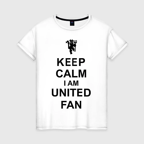 Женская футболка Keep Calm & United fan / Белый – фото 1